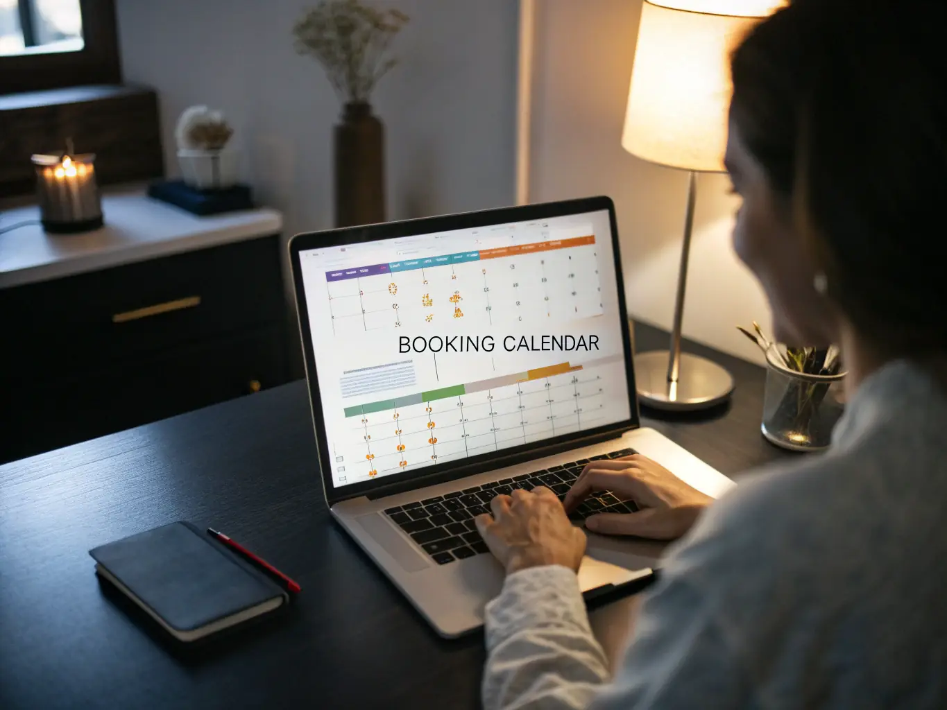 A screenshot of an online booking calendar integrated with a business website, demonstrating AutoQueueAI's Seamless Appointment Booking solution.